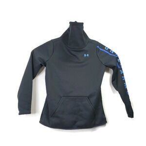Under Armour Womens Under Armor Fleece Graphic PulloverSpell Out Sleeve Black‎